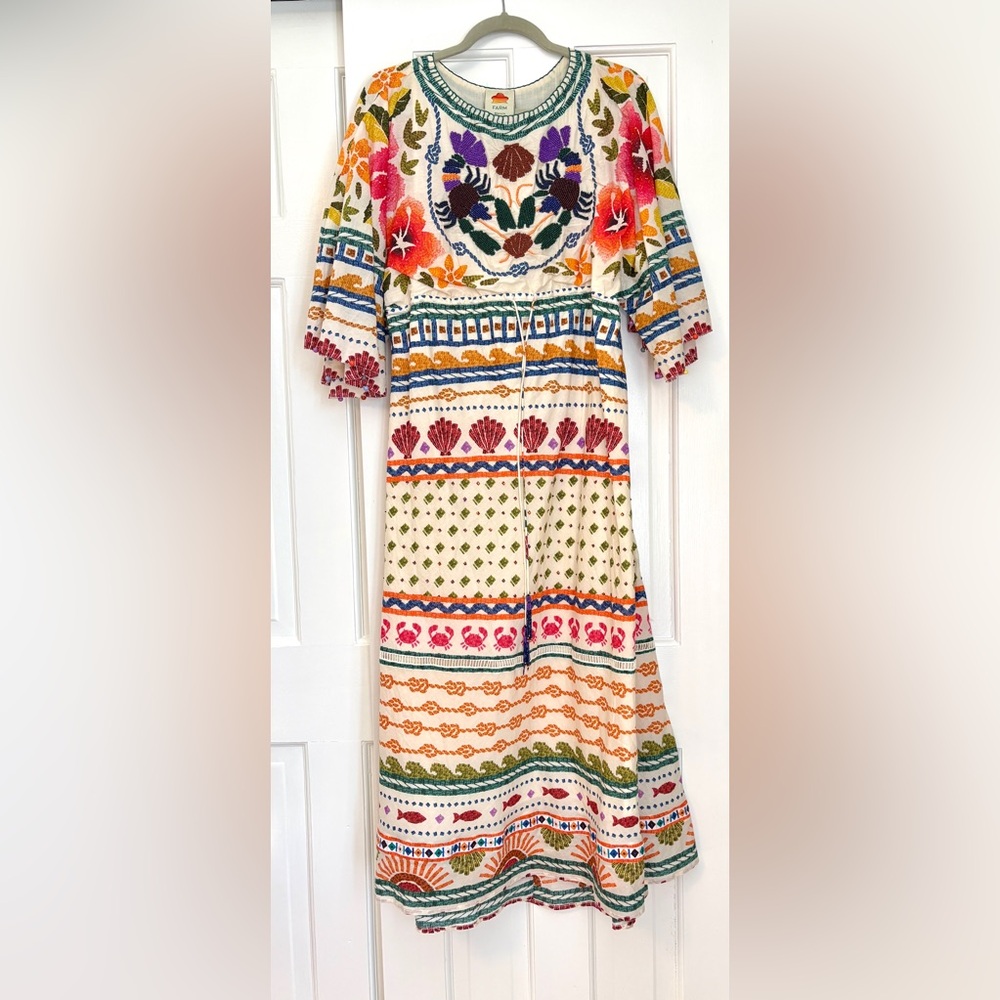 FARM Rio Salt Island Midi Dress
